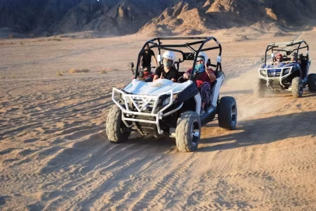 Morning Desert Safari Adventure with Alam Tours on a Quad Bike, Sand Buggy and 4×4 Jeep with Camel Ride in Hurghada
